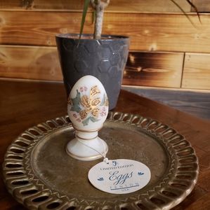 Retro Fenton Handpainted Egg with tags